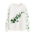 thumbnail image 4 of HongQid Women St. Patrick's Day Crewneck Sweatshirts Graphic Shirts Casual Long Sleeve Pullover Tee Tops, 4 of 5