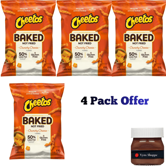 Baked Cheetos Crunchy 50% Less Fat Cheese Flavored Snacks Bag, 7.625 oz