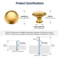 thumbnail image 2 of 30 Pack Gold Cabinet Drawer Hardware 30mm Kitchen Cabinet Knobs Drawer Pulls with Installation Screws for Dressers Kitchens Cupboard, 2 of 6