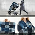 thumbnail image 6 of Car Seat Cover Baby, Indigo Patchwork Quilt Baby Car Seat Cover for Baby Boys Girls Newborn , Infant Car Seat Canopy Cover Nursing Breastfeeding Cover Warm Blanket, 6 of 7