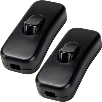 Inline Cord Switch 2-Pack. On-Off Control Lamp Rocker Switch for