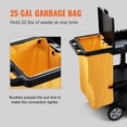 thumbnail image 4 of Cleaning Cart, 3-Shelf Commercial Janitorial Cart, 200 lbs Capacity Plastic Housekeeping Cart, with 25 Gallon PVC Bag and Cover, 47 x 20 x 38.6in, Yellow&Black, 4 of 6