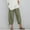 Army Green womens pants, variant on Wycnly Womens Cropped Pants Womens Cropped Pants Casual Solid Elastic Waist Loose Straight Leg Trousers Fall Lightweight Vintage Cotton Linen Pants with Pocket Fall