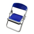 thumbnail image 2 of 1:12 Silla de comedor plegable Accesorio de muñecas Escena de cosplay de cosplay Mini muebles adornados para una mesa de arena de la habitación de Azul, 2 of 8