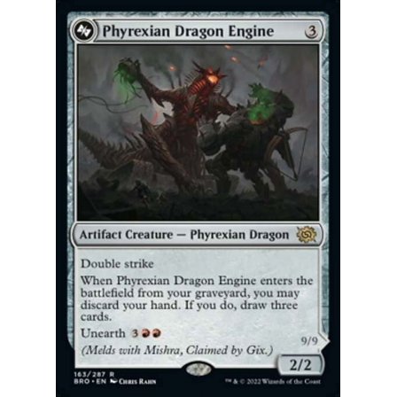 MtG The Brothers' War Rare Phyrexian Dragon Engine (FOIL) #163