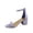 Lavender, variant on Women's Weekend Low Chunky Block Heel Open Toe Ankle Strap Dress Sandal Shoes Blue Gini 8.5