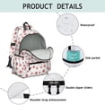 thumbnail image 4 of Pioneer Flower Floral Print Pattern Cute School Backpack with Padded Back and Adjustable Shoulder Straps 13.4"x11"x4.7", 4 of 5