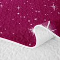 thumbnail image 5 of Manfei Minimalist Stars Twin Quilt Set,Kawaii Cartoon Theme Twin Coverlet Set,Burgundy White,Black Reversible,2 Pieces,1 Bedspread and 1 Pillowcase, 5 of 7