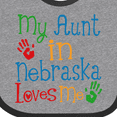 thumbnail image 4 of Inktastic My Aunt in Nebraska Loves Me Boys or Girls Baby Bib, 4 of 4