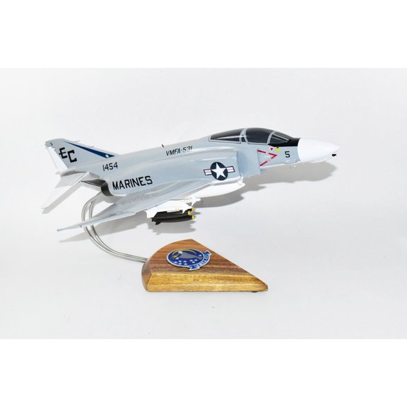 VMFA-531 GREY GHOSTS 1454 F-4B Model, 1/42 (18") Scale, Mahogany, Marines, Fighter