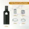 thumbnail image 3 of Adaptador para techo inclinado Uxcell, adaptador de accesorio de luz de techo inclinado de rosca fina M10 de 180 grados, negro, 2 piezas, 3 of 6