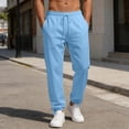thumbnail image 2 of XINPING Summer Pants for Men Big and Tall Relaxed Fit Travel Casual Pants Quick Dry -Resistant Flat-Front Chino Pant, 2 of 7