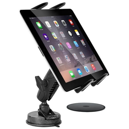 Tablet Car Mount, DigiMo Windshield Holder or Dash Car Tablet Mount Holder for Microsoft Surface Pro 4, 3, 2 Tablet w/ Anti-Vibration 3M Pedestal & Swivel Cradle (use with or without