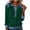 Green-shirts, variant on Inverlee Womens Denim Patchwork Collared V Neck Shirts Dressy Casual 3/4 Sleeve Henley Blouse Summer Loose Fit Jean Tops