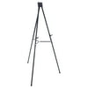 U.S. Art Supply 70" High Showroom XL Aluminum Display Easel, Holds 45 lb Extra Large Black Presentation Stand Adjustable