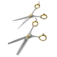 thumbnail image 3 of Sharf Shears, 6.5" Stainless Steel Barber Scissors + 6.5’’ 30-Teeth Thinning Shears for Men & Women | Gold Touch Series, 3 of 7