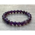thumbnail image 3 of 10 Pcs Amethyst Crystal Bead Bracelet 8mm, Genuine Purple Amethyst Stretch Gemstone Bracelet, Healing Crystal Bracelet, Gift for Men & Women, 3 of 10