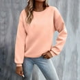 thumbnail image 4 of Basic Sweatshirts for Women 2025 Fall Winter Long Sleeve Crewneck Plain Athletic Sweatshirt Pullover Tops, 4 of 6