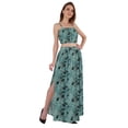 thumbnail image 2 of Bimba 2 Pcs Robe de Plage Aguichant pour Femmes Imprimée Smockée Crop Top & Longue Jupe Ensemble, 2 of 7