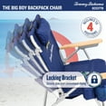 thumbnail image 3 of Tommy Bahama Big Boy 4-Position Folding 13" High Seat Backpack Beach or Camping Chair, Navy, 3 of 7