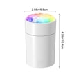thumbnail image 2 of Car Humidifier Diffuser with Colorful Ambient Light, Usb Mist Humidifier for Office/Bedroom/Car/Home Aromatherapy, 4.09x2.68In, 2 of 6