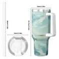 thumbnail image 4 of Logiee Polar Bear On Iceberg Print 40OZ Ice Bully Cup with Handle and Straw, Double Wall Stainless Steel Tumbler,Travel Coffee Cup with Lid, Summer Insulation and Cooling Cup, 4 of 8