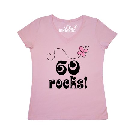 60th Birthday 60 Rocks Gift Women's V-Neck