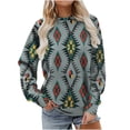 thumbnail image 1 of Moda mujer manga larga impresa damas o-cuello blusa tops camisetas sudadera Pompotops gfhjh18786, 1 of 4