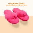 thumbnail image 3 of DREAM PAIRS Women Soft Faux Fur Thong SLippers Women's Slip on House Slippers Fuzzy Warm Houseslippers Shoes SPA-03 FUCHSIA Size 8, 3 of 6