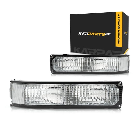 CarLights360: For 1988-2002 Chevy GMC C3500 Turn Signal / Parking Light Assembly Driver and Passenger Side Pair | GM2520104 GM2521104 Vehicle Trim: w/ Sealed Beam Headlamp