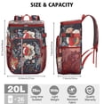 thumbnail image 3 of Abstract Decorative Soft Cooler Bag - 20L Insulated Cooler Backpack, Leakproof Lunch Backpack for Camping, Beach & Picnic, Holds 26 Cans, Elegant Bohemian Pattern, 3 of 5