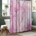 thumbnail image 3 of LALILO Black Alcohol Ink Colors Translucent Abstract Multicolored Marble Shower Curtain, 72x72 in, 12 Hooks, 3 of 6