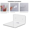thumbnail image 7 of sunsanly 4Pcs L-Shaped Acrylic Floating Shelf Wall Mounted Rack Strong Load-bearing Smooth Edge Easy to Install Clear Photo Picture Book Display Stand, 7 of 7