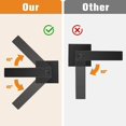thumbnail image 3 of - Matte Door Entry Levers Keyed Alike Entrance Function for Front/Back Door and Keyed Gate Heavy Duty Lockset Leverset Combo Colonial Style Universal Handling, 3 of 7