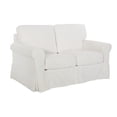 thumbnail image 3 of Porch & Den  Zuni  Mid-century Slipcover Loveseat ivory, 3 of 5