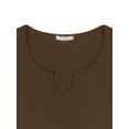 thumbnail image 6 of REORIA Women's Bodysuit Sexy V Neck Long Sleeve Slimming Thong Tops Brown,XL, 6 of 9