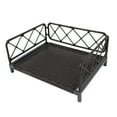 thumbnail image 5 of Wicker pet bed rattan dog sofa bed outdoor indoor water resistant, Black, 5 of 8