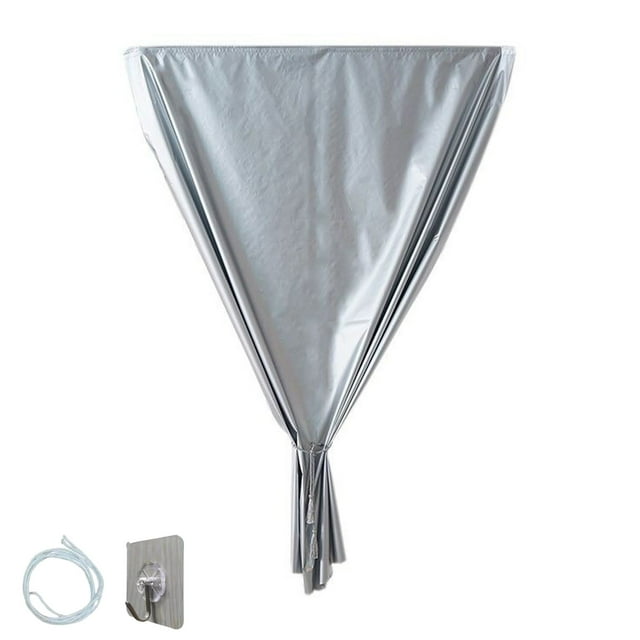 Maplenight Rideaux Occultants pour Chambre et Salon Polyester Installation Facile, Régulation de la Lumière, Décoration RV & Maison 39 x 28 Pouces Argent