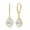 Gold Plated-Pear, variant on Bridal Halo Designed Pear-Shape/Oval Cubic Zirconia Silver/14k Gold Plated Sterling Silver Engagement Dangling Earrings Jewelry for Bride, Bridesmaid, Women, and Teens