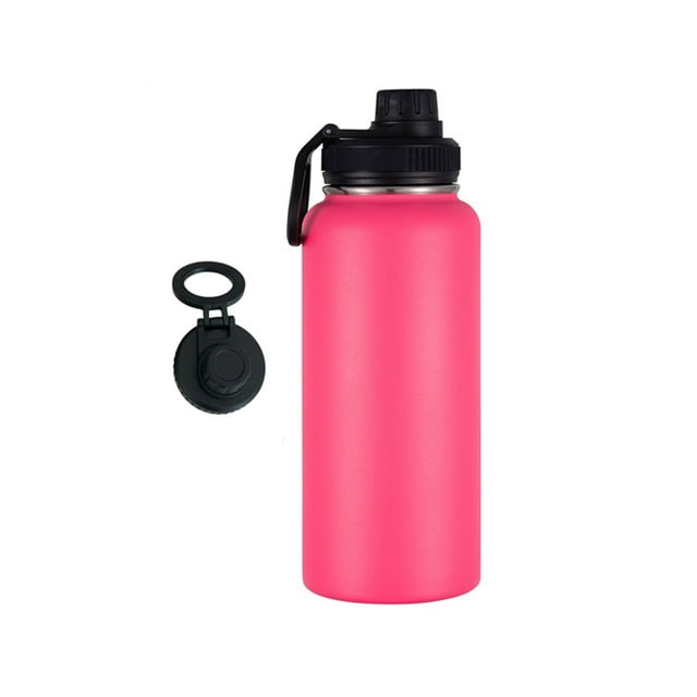Botella de agua deportiva de acero inoxidable Matsuzay tapa a prueba de fugas rosa cereza