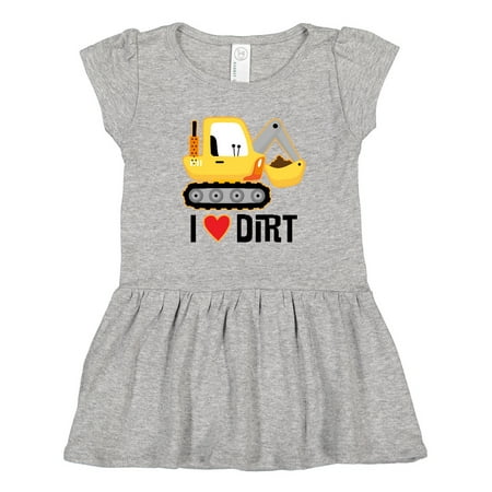 

Inktastic Construction Truck I Love Dirt Girls Toddler Dress