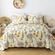 thumbnail image 1 of Travan Juego de edredón de 3 piezas, colcha acolchada, juego de colcha reversible, ligero, estampado floral, juego de cama acolchado de gran tamaño con fundas para todas las estaciones, flor amarilla,, 1 of 5