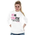 thumbnail image 4 of He Can Heal Cancer Religious BCA Women's Long Sleeve T Shirt Brisco Brands S, 4 of 6