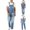 Light Blue Cargo Pants, variant on SMihono Men's Cargo Pants Soft Denim Suspender Long Pants Fashion Cozy Daily Trousers Elastic Waist Solid Color Comfy Lounge Casual Full Length Pants Overalls with Pocket Male Leisure Light Blue 8