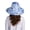 Periwinkle Isla Bonita, variant on Coolibar Women's Beach Hat - UPF 50+ Sun Protection - Brittany in White