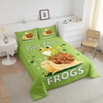 thumbnail image 4 of Erosebridal Green Frog Bedding Sets Queen with Comforter, Cute Snail Duvet Insert, Jungle Animal Decor, Lightweight 3-Piece, 4 of 7