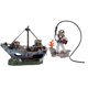 thumbnail image 1 of Barco Pirata acuario aquascape acuario acuario de vidrio aquascape esquivando casa cadera casa resina barco pequeño hombre de bronce, 1 of 5