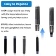 thumbnail image 4 of Guardoinrt 4 5-packs, ink pen refill set, replaceable ink refills, Refilling your to replace, use, for refills, that diameter, 4 of 6