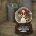 thumbnail image 2 of 5" Musical Revolving Santa Building a Snowman Christmas Snow Globe Glitterdome, 2 of 3