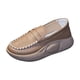 thumbnail image 3 of Zapatos casuales para mujer, cómodos, a la moda, con suela gruesa, sin cordones y con plataforma para exteriores. caqui 35, 3 of 9